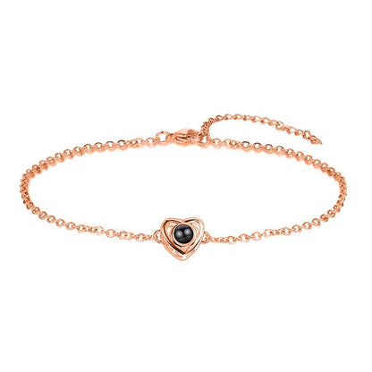 Heart Projection Chain Bracelet