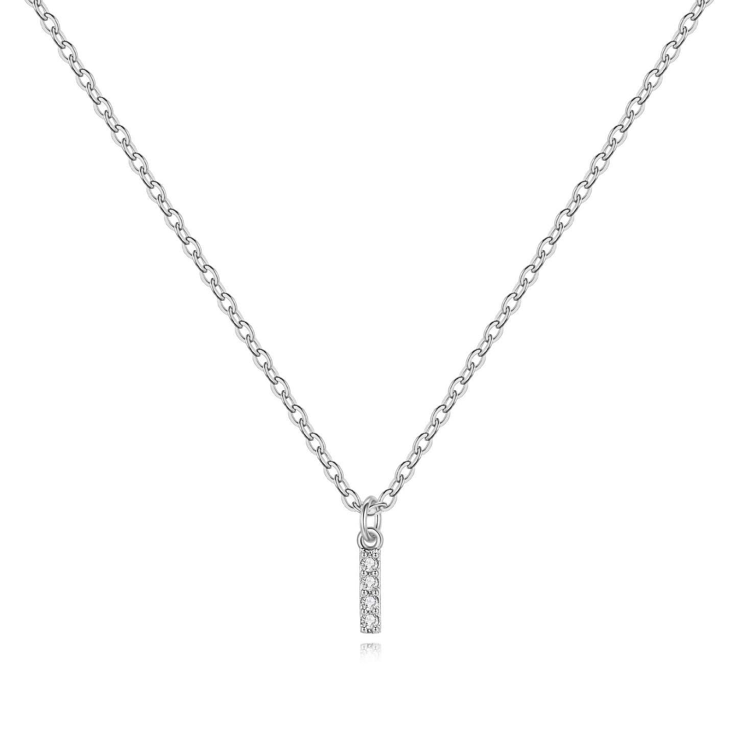 Pavé-Halskette mit Großbuchstaben
