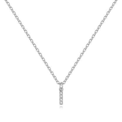 Pavé-Halskette mit Großbuchstaben
