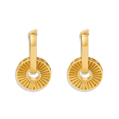 Boucles d'oreilles pendantes en vermeil doré