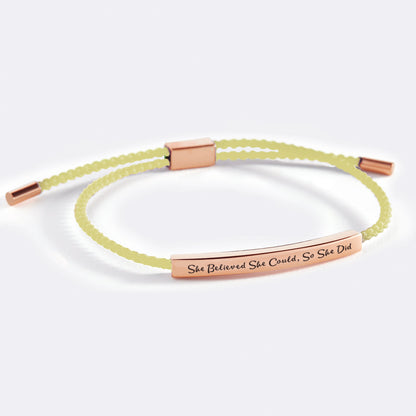 She Believed She Could, So She Did Inspire Bracelet