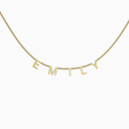 Collier avec nom et lettre personnalisés