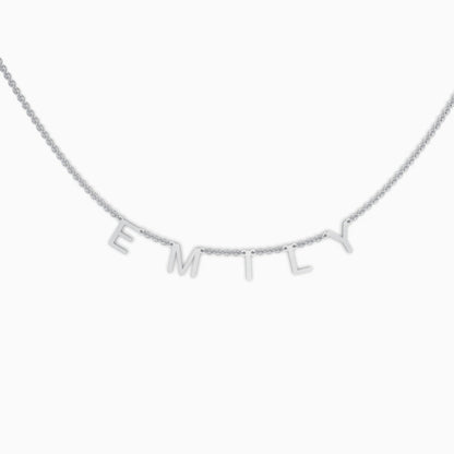 Collier avec nom et lettre personnalisés