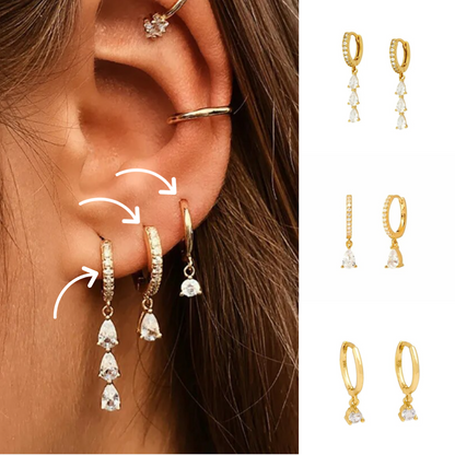 Ensemble de boucles d'oreilles Elise