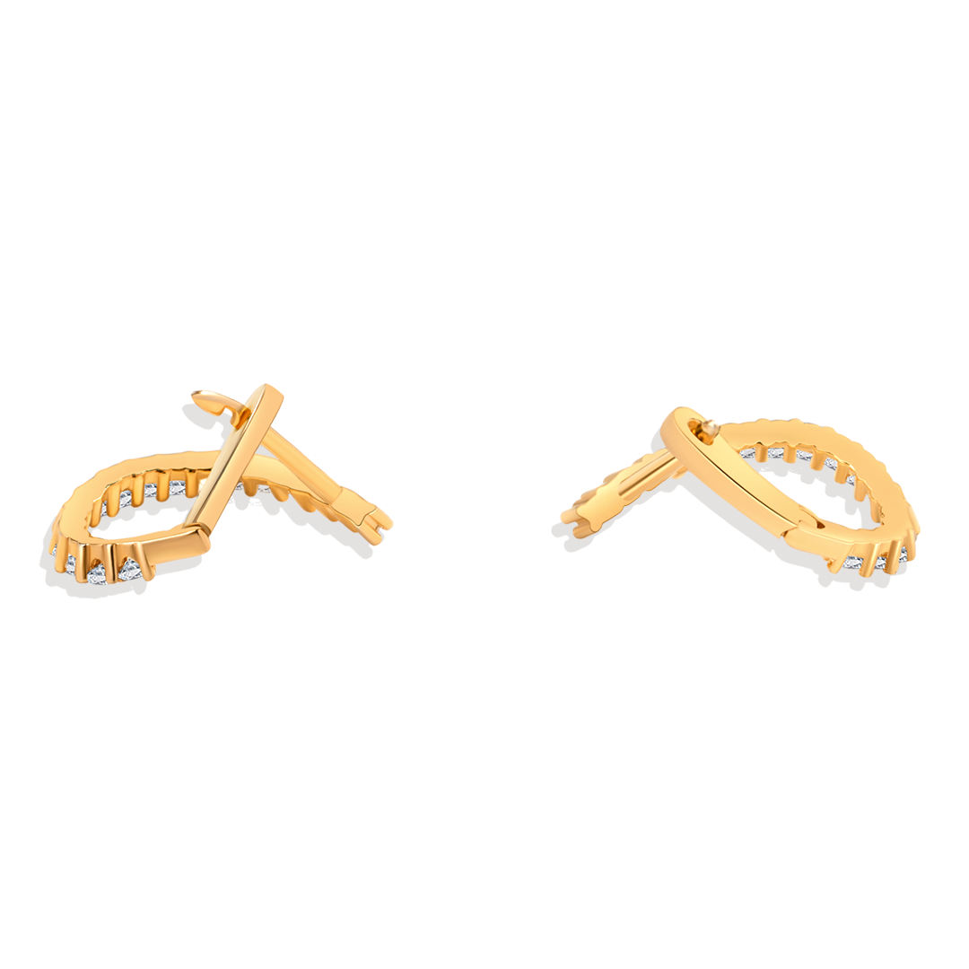 Pavé-Ohrringe in Tropfenform