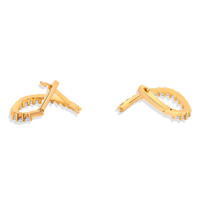 Pavé-Ohrringe in Tropfenform