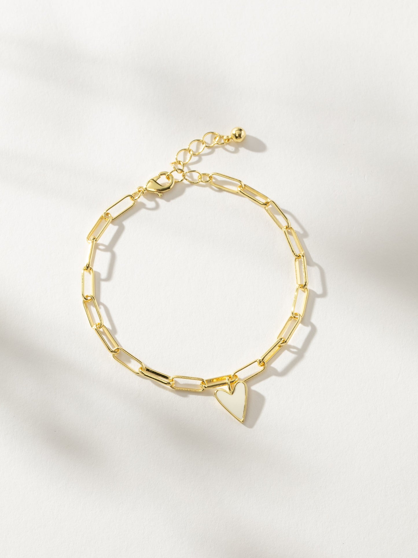 White Heart Bracelet