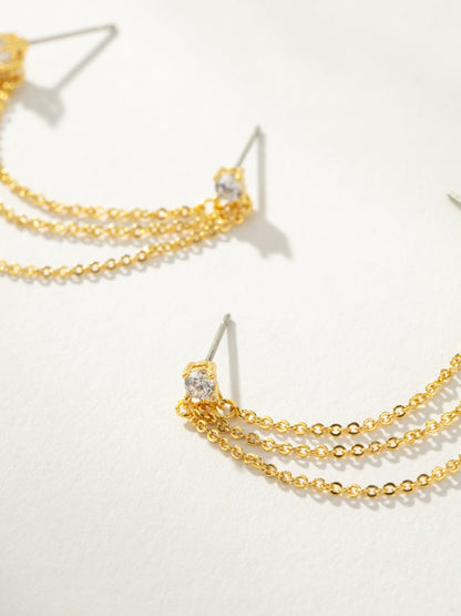 Triple Chain Ear Climber