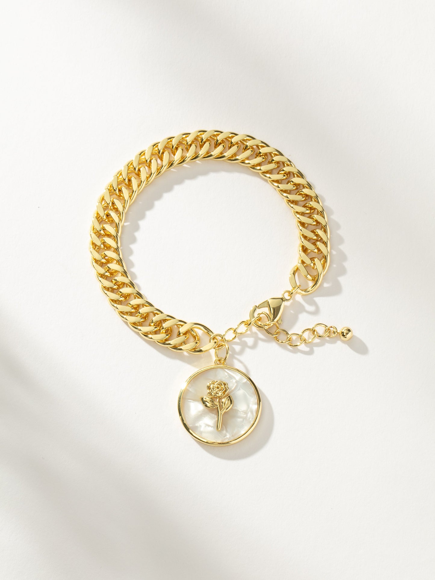 Perlmuttrosen-Armband