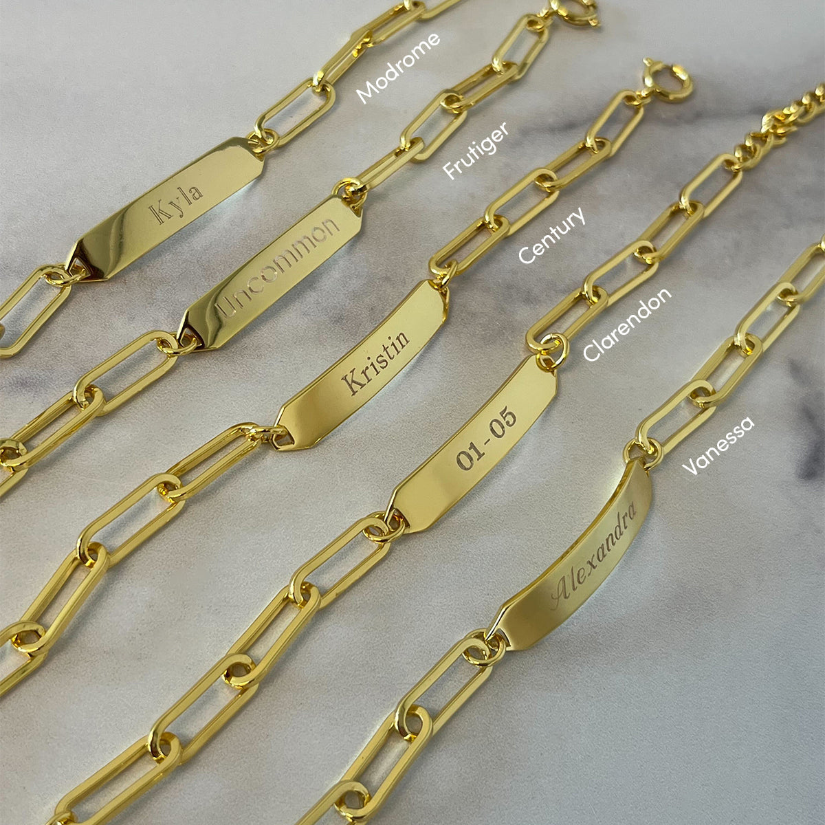 Bracelet chaîne et barre