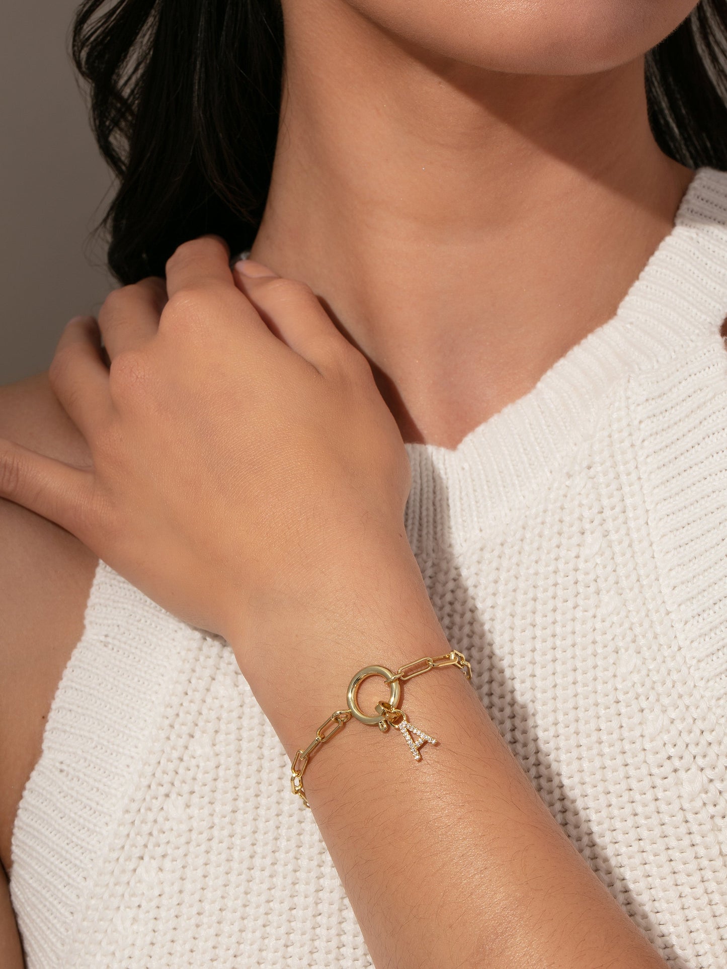 Pavé Letter Charm