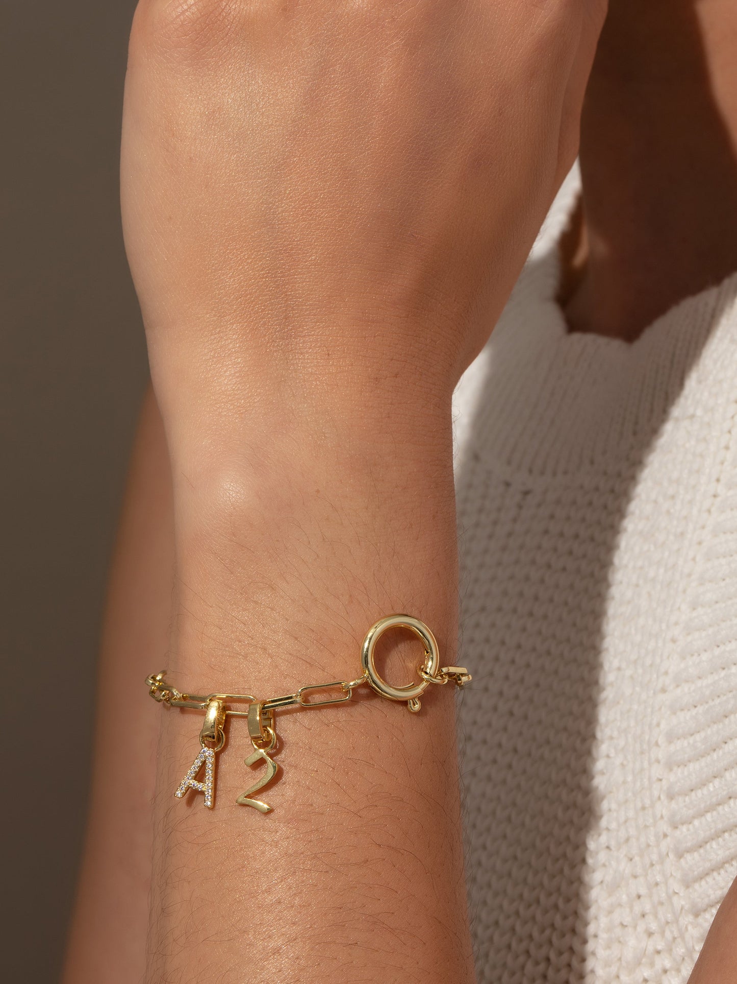 Pavé Letter Charm