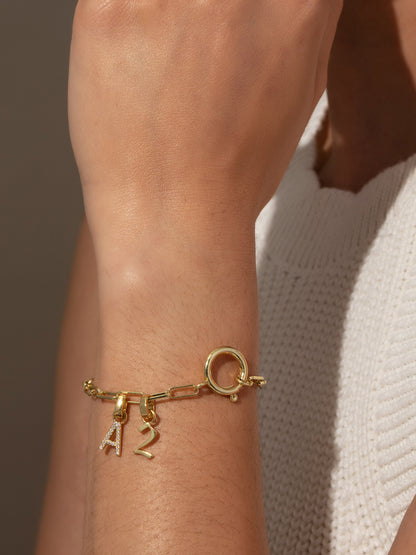 Pavé Letter Charm