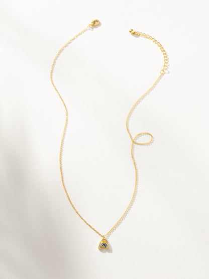 Collier pendentif mini arc-en-ciel