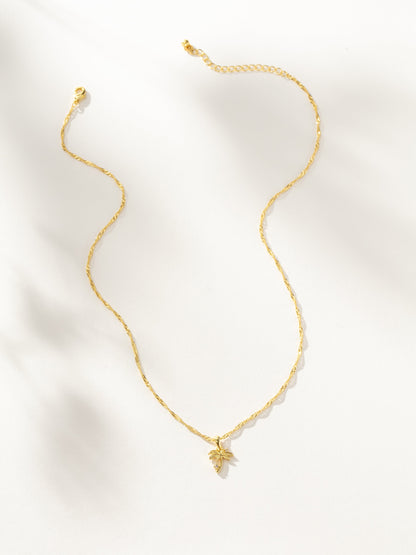 Collier pendentif palmier