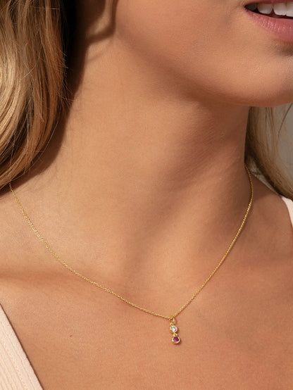 Collier de pierres précieuses roses et blanches