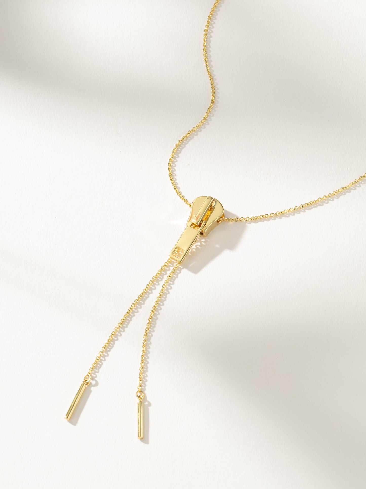 Collier Lariat à fermeture éclair réglable