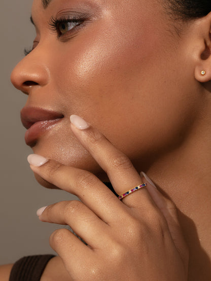 Colorful Baguette Ring