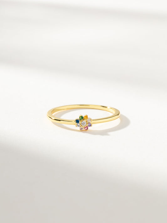 Bague Fleur Colorée