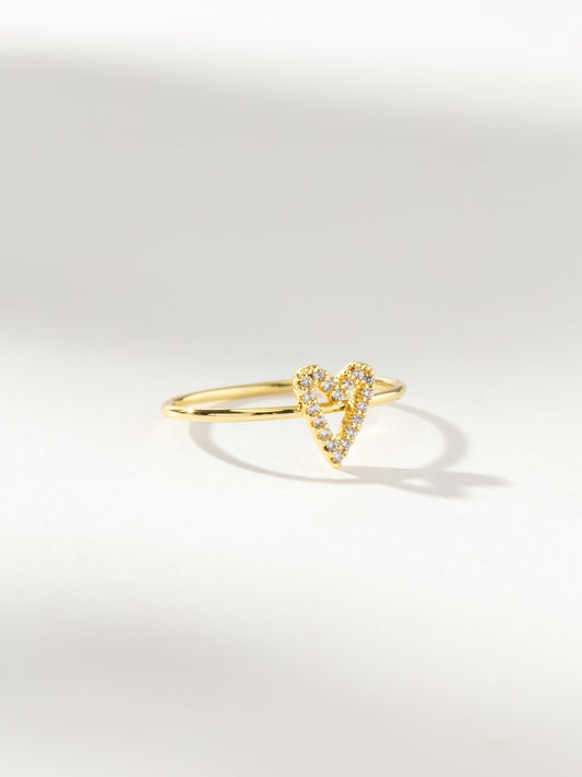 Bague coeur ouvert