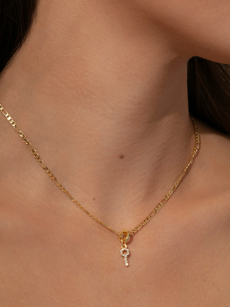 Pavé Key Charm