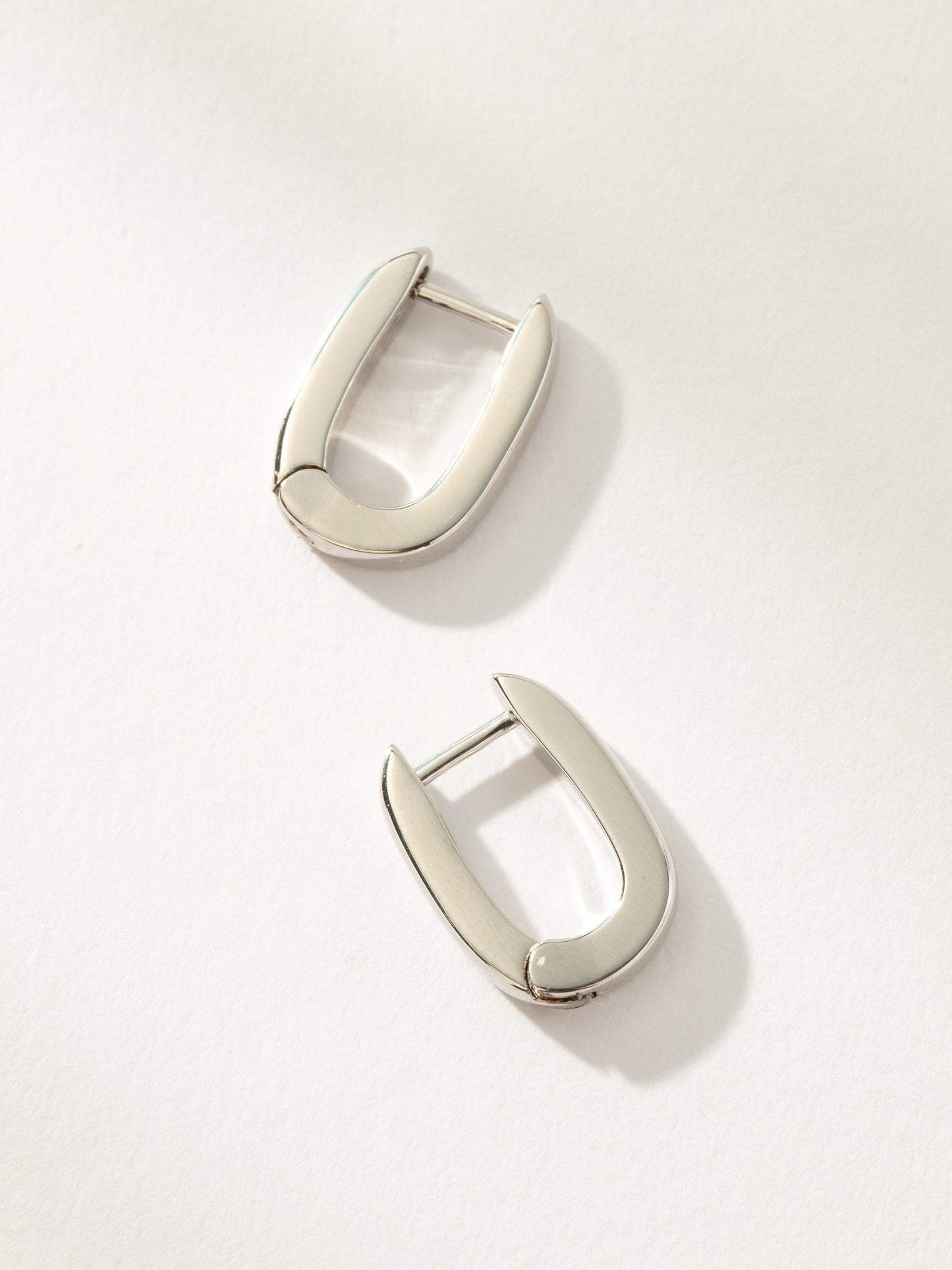 Oval Huggie Earrings