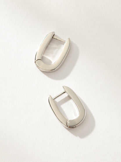 Oval Huggie Earrings