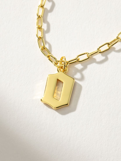 Collier pendentif initial gothique