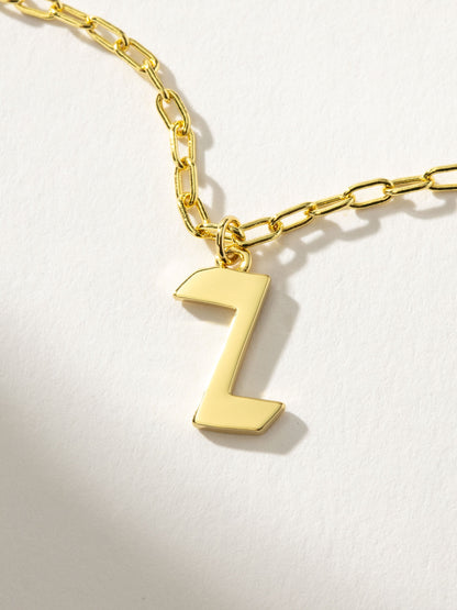 Collier pendentif initial gothique