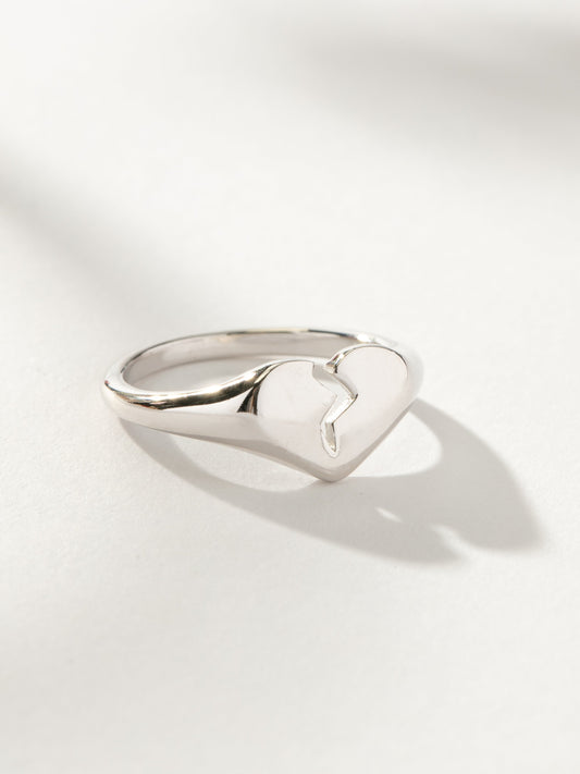 Bague cœur brisé
