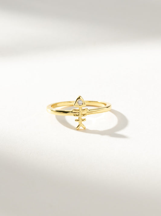 Bague en arête de poisson