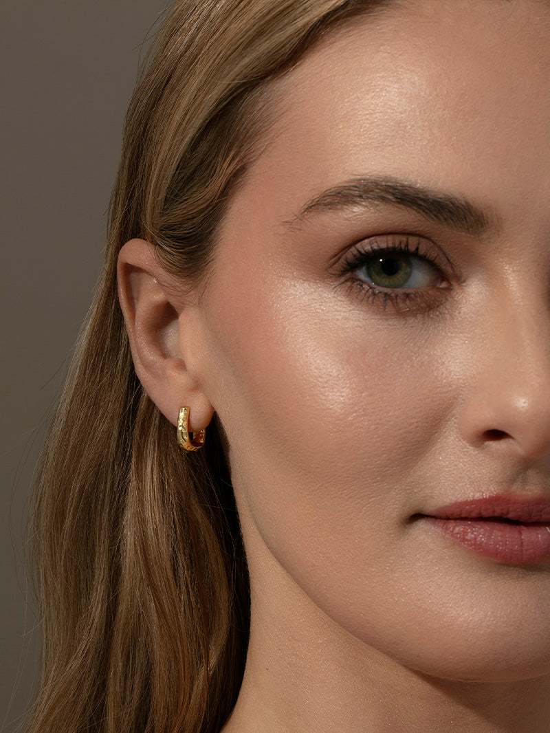 Hammered Hoop Earrings