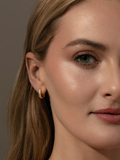 Hammered Hoop Earrings