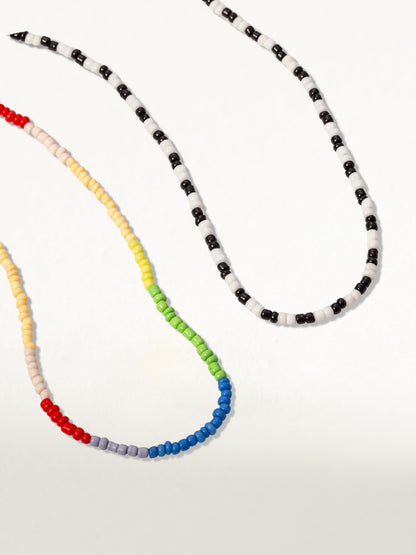 Collier artistique à plusieurs couches de perles