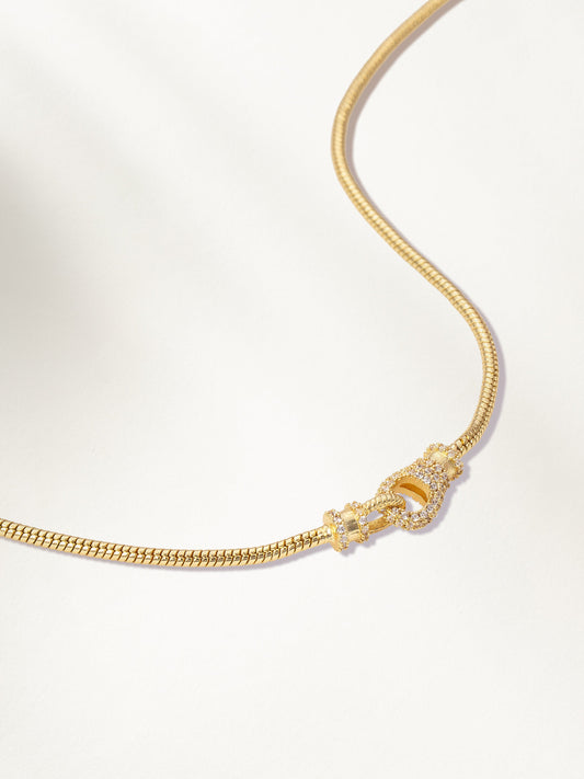 Collier à chaîne serpent verrouillé