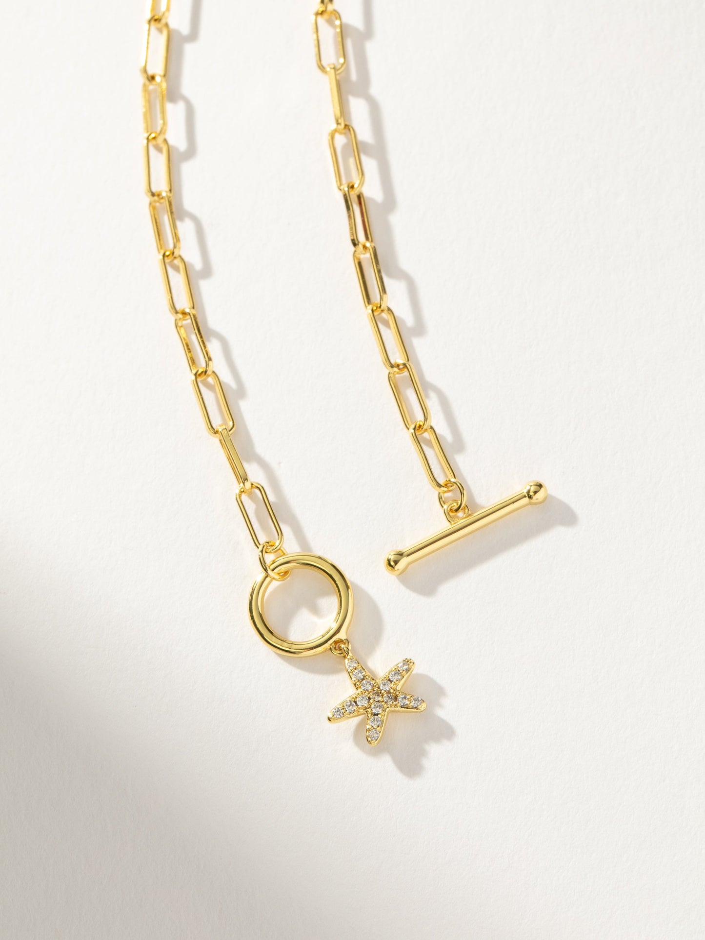 Collier avec pendentif et chaîne étoile de mer