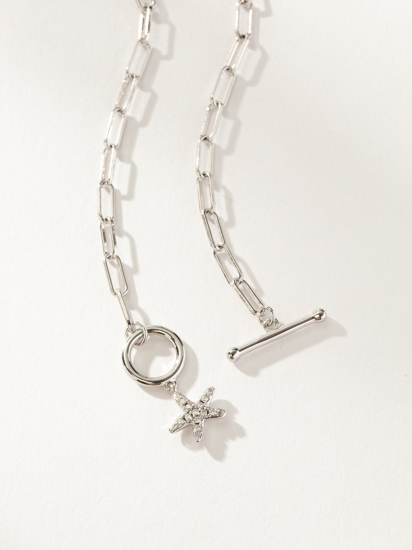 Collier avec pendentif et chaîne étoile de mer