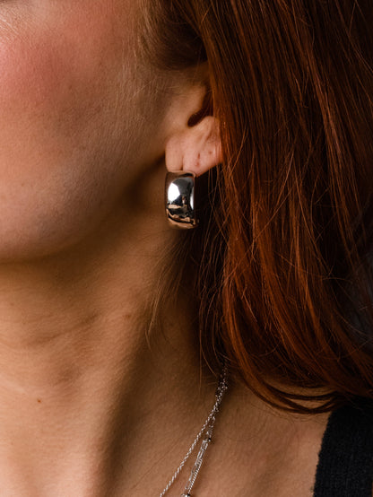 Reflection Statement Hoop Earrings