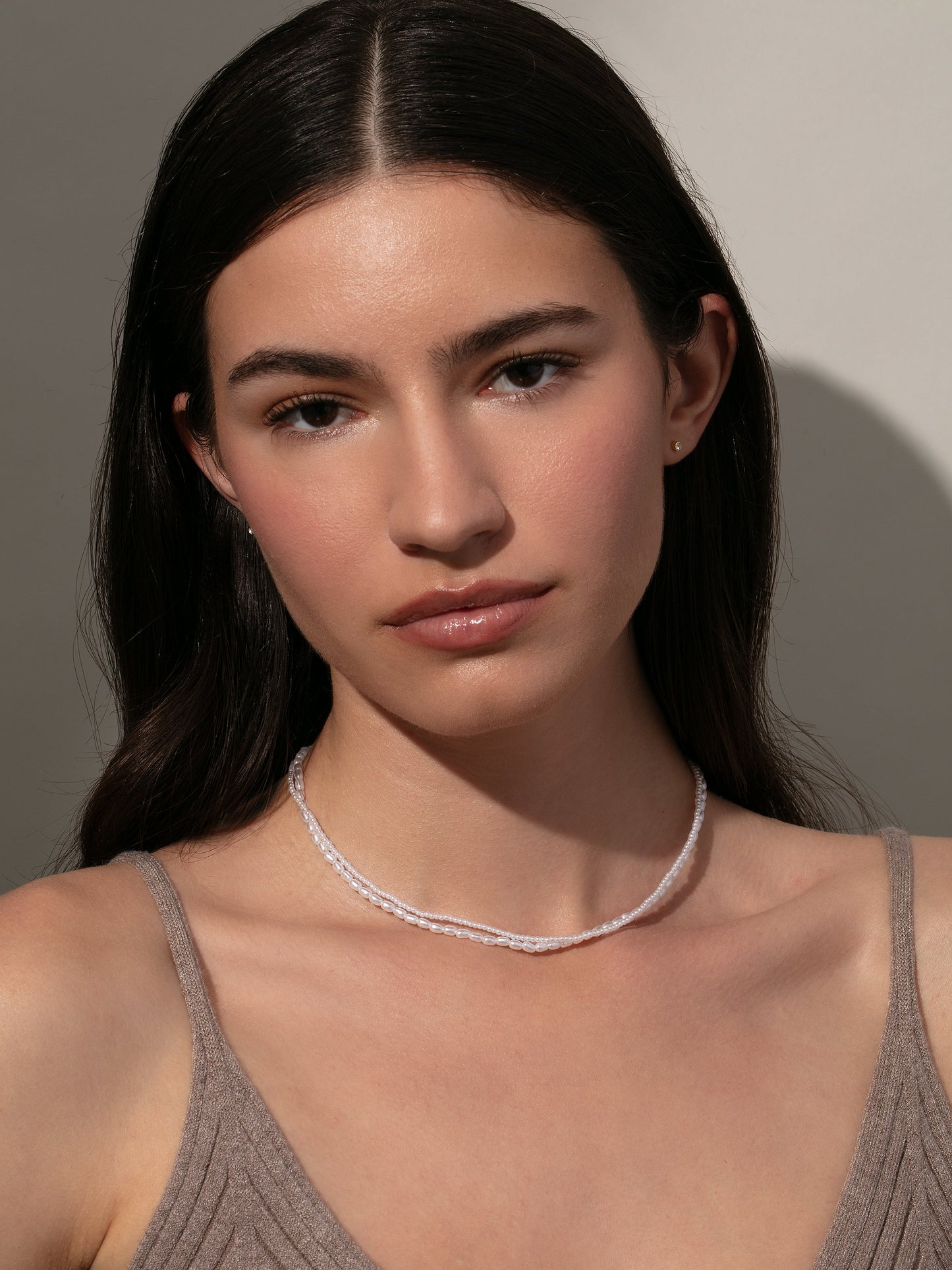 Collier de perles superposées