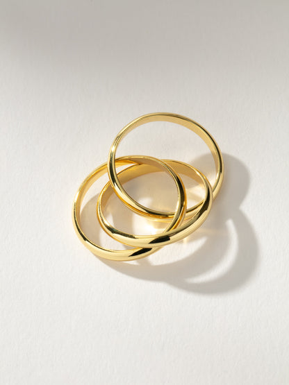Bague croisée superposée