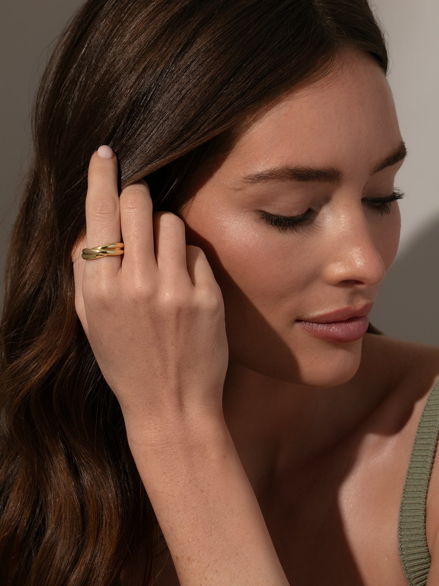 Bague croisée superposée