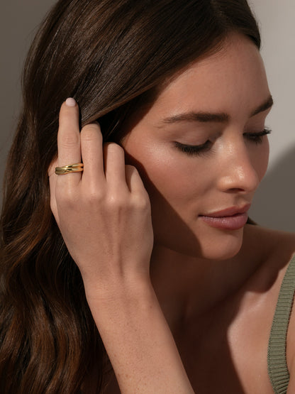 Bague croisée superposée
