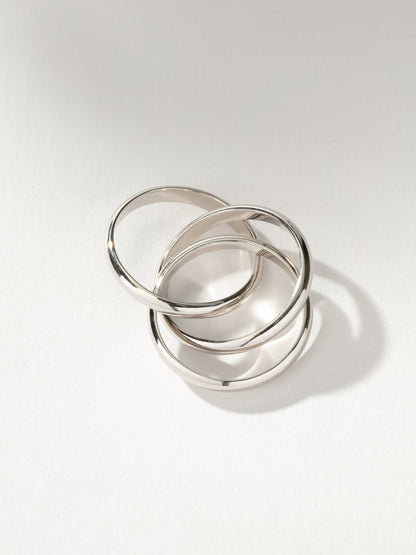 Bague croisée superposée