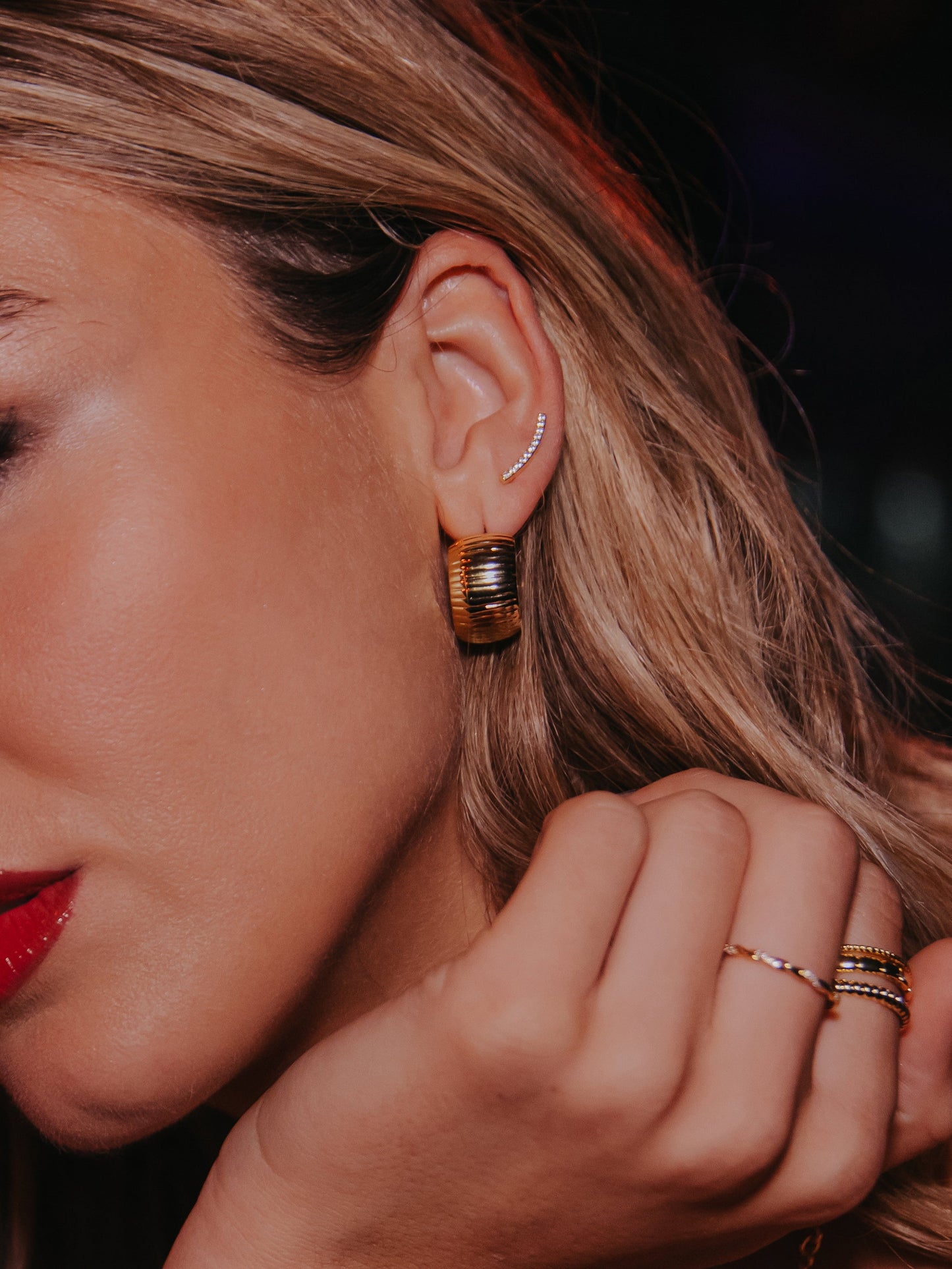 Pavé Bar Ear Climber