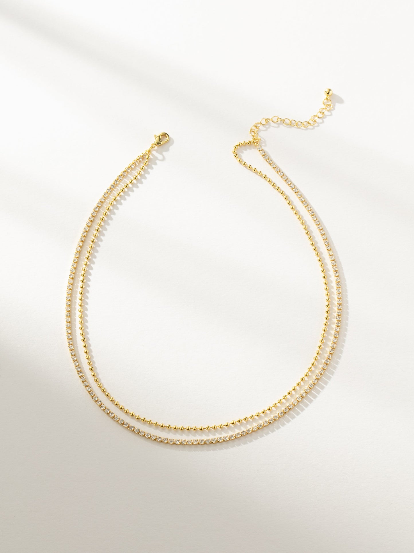 Collier tennis superposé Happy Hour