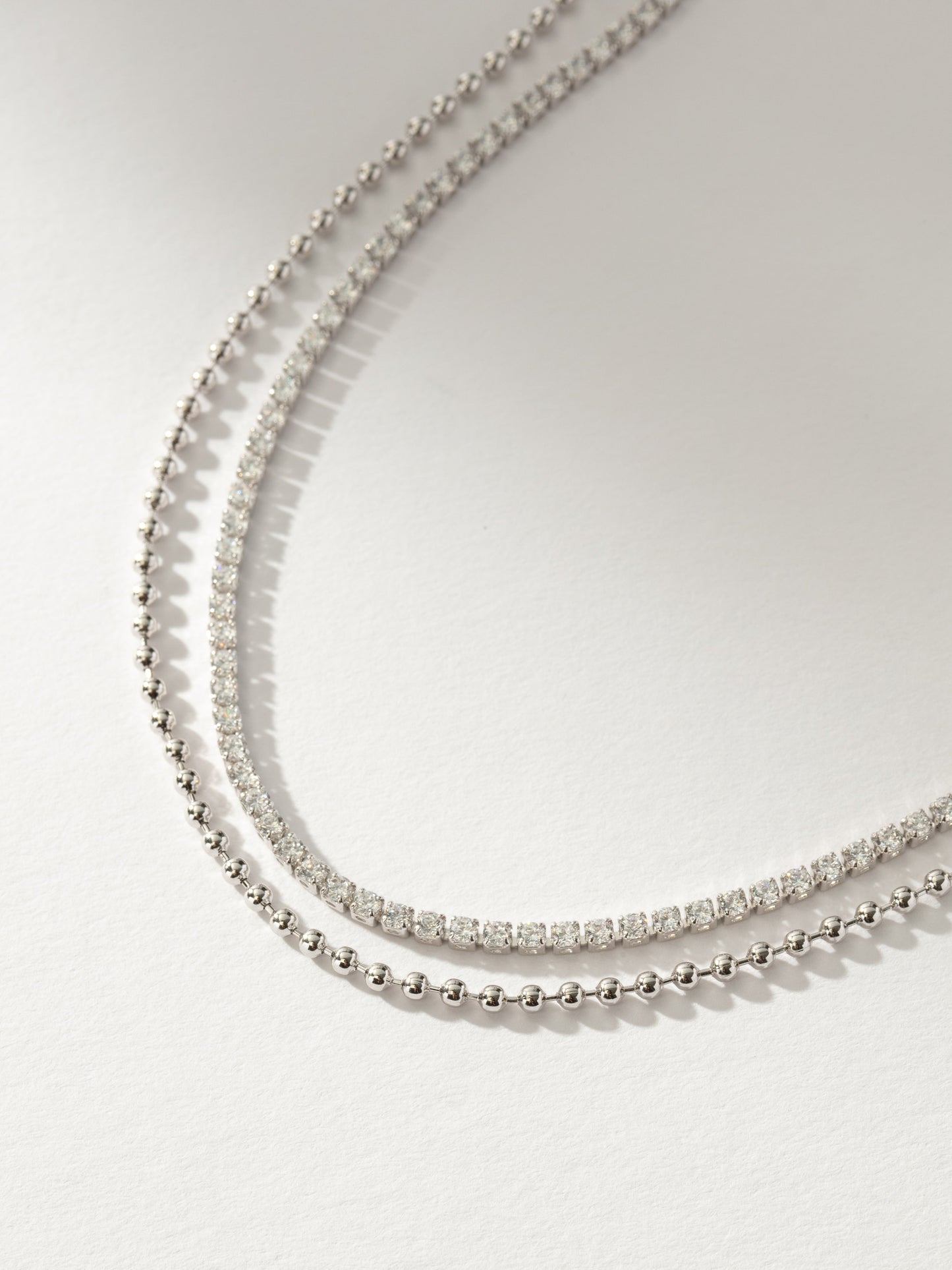 Collier tennis superposé Happy Hour