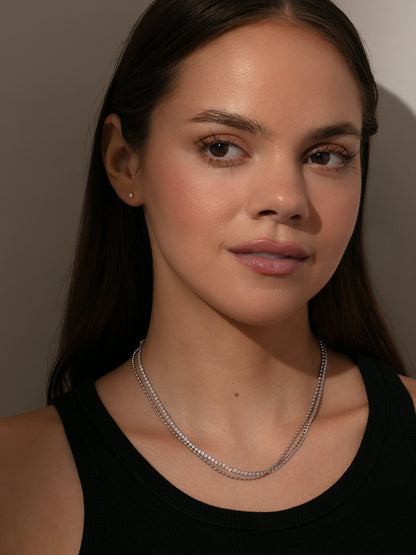 Collier tennis superposé Happy Hour
