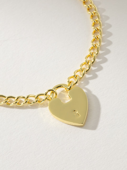 Love on Lock Heart Bracelet