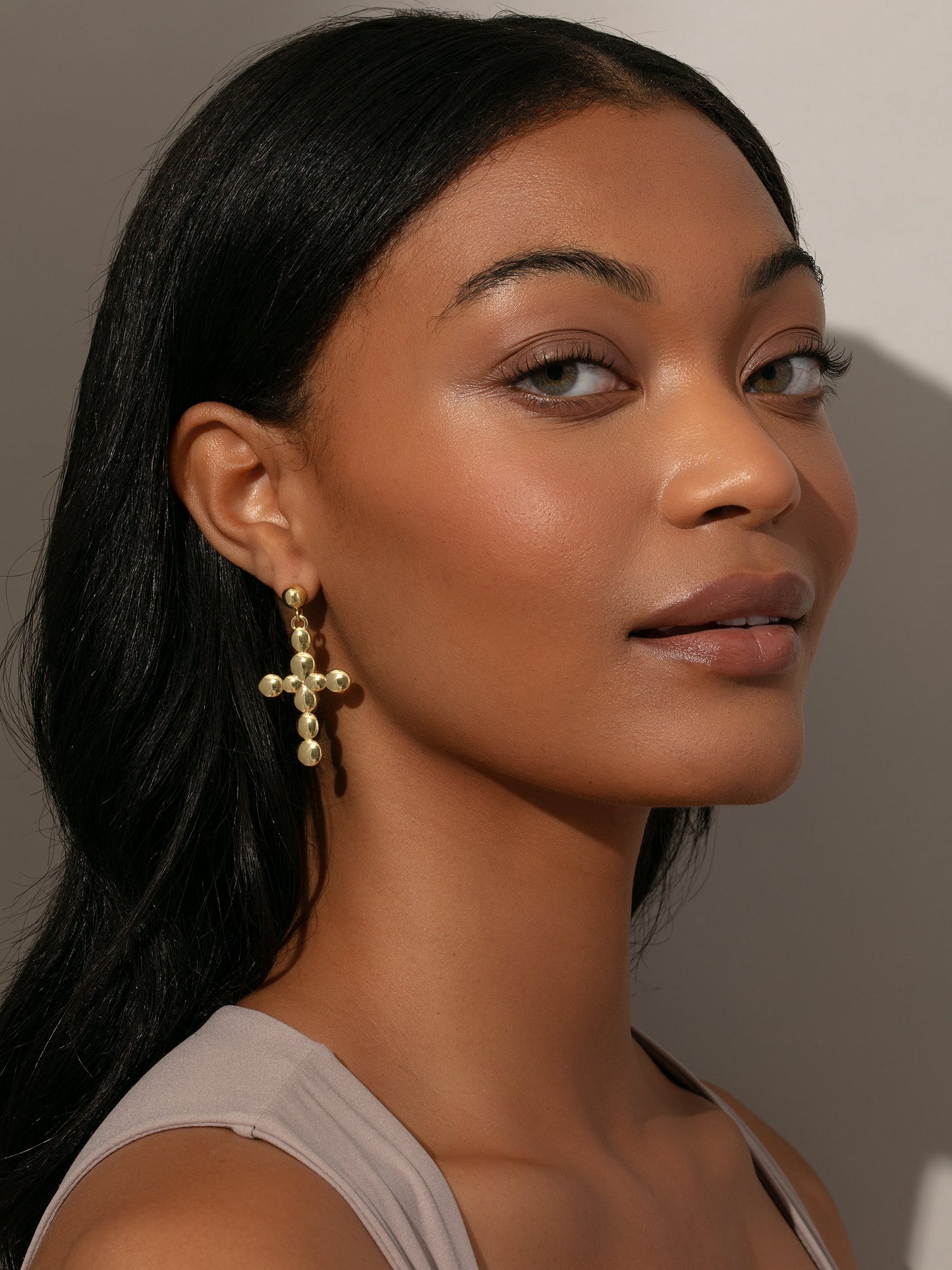 Bubble Cross Earrings