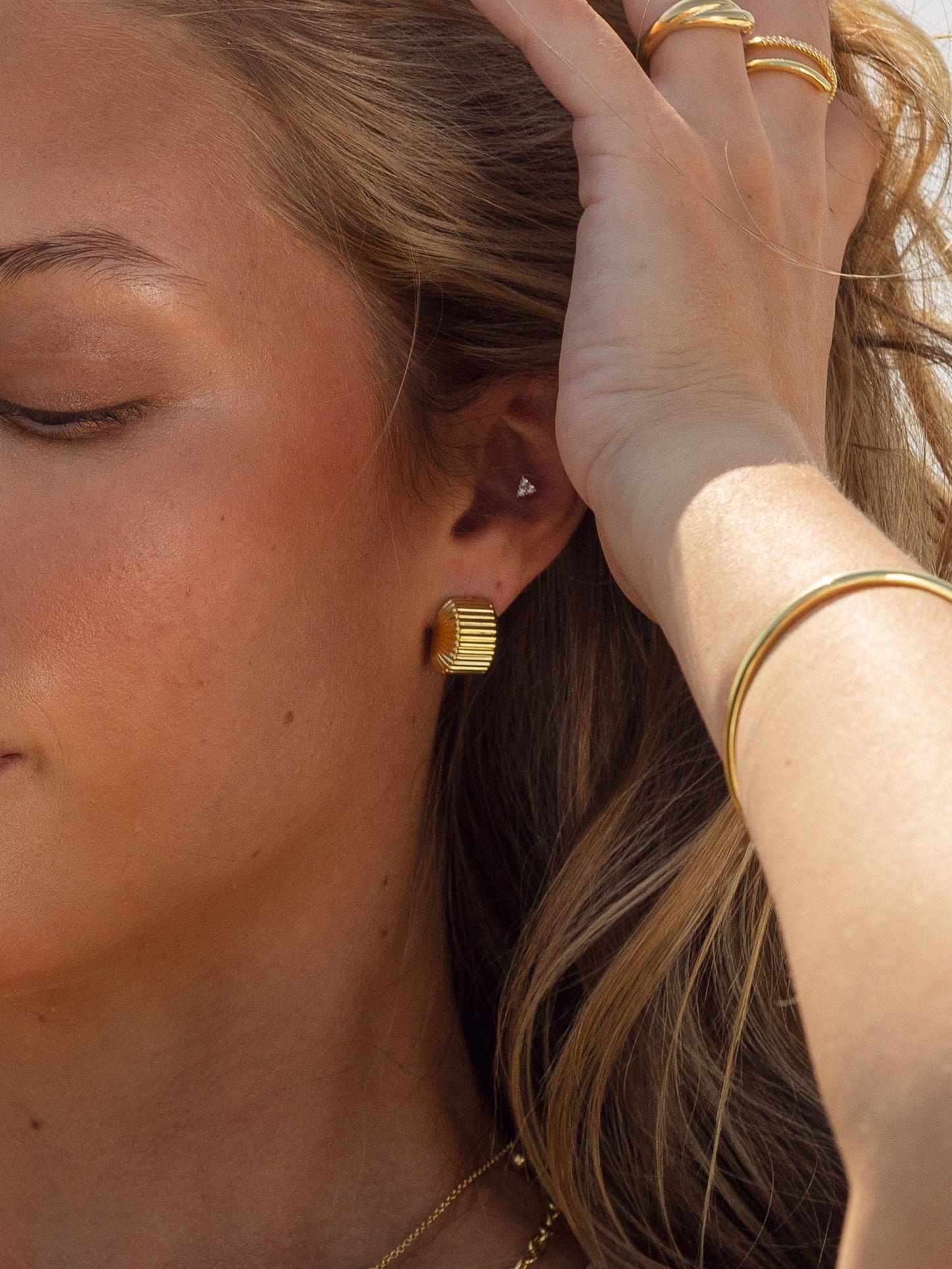 Chunky Ribbed Earrings